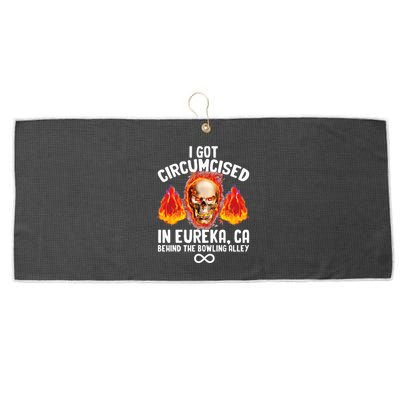 Circumcised Bowling Oddly Specific Humor Weird Large Microfiber Waffle Golf Towel