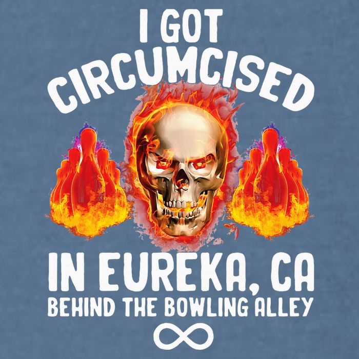 Circumcised Bowling Oddly Specific Humor Weird Garment-Dyed Sweatshirt