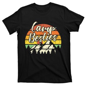 Camp Besties Outdoor Sunset Best Friend Matching Camping T-Shirt