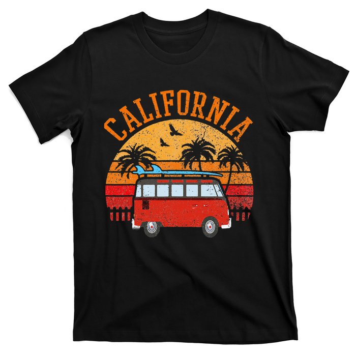 California Beach Outfit Hippie Van Surf Tee Vintage Surfer T-Shirt