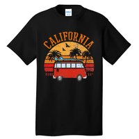 California Beach Outfit Hippie Van Surf Tee Vintage Surfer Tall T-Shirt