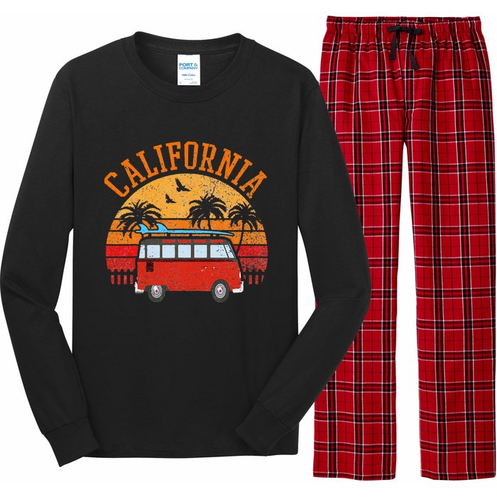 California Beach Outfit Hippie Van Surf Tee Vintage Surfer Long Sleeve Pajama Set