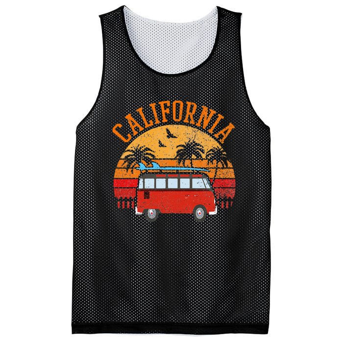 California Beach Outfit Hippie Van Surf Tee Vintage Surfer Mesh Reversible Basketball Jersey Tank