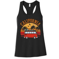 California Beach Outfit Hippie Van Surf Tee Vintage Surfer Women's Racerback Tank