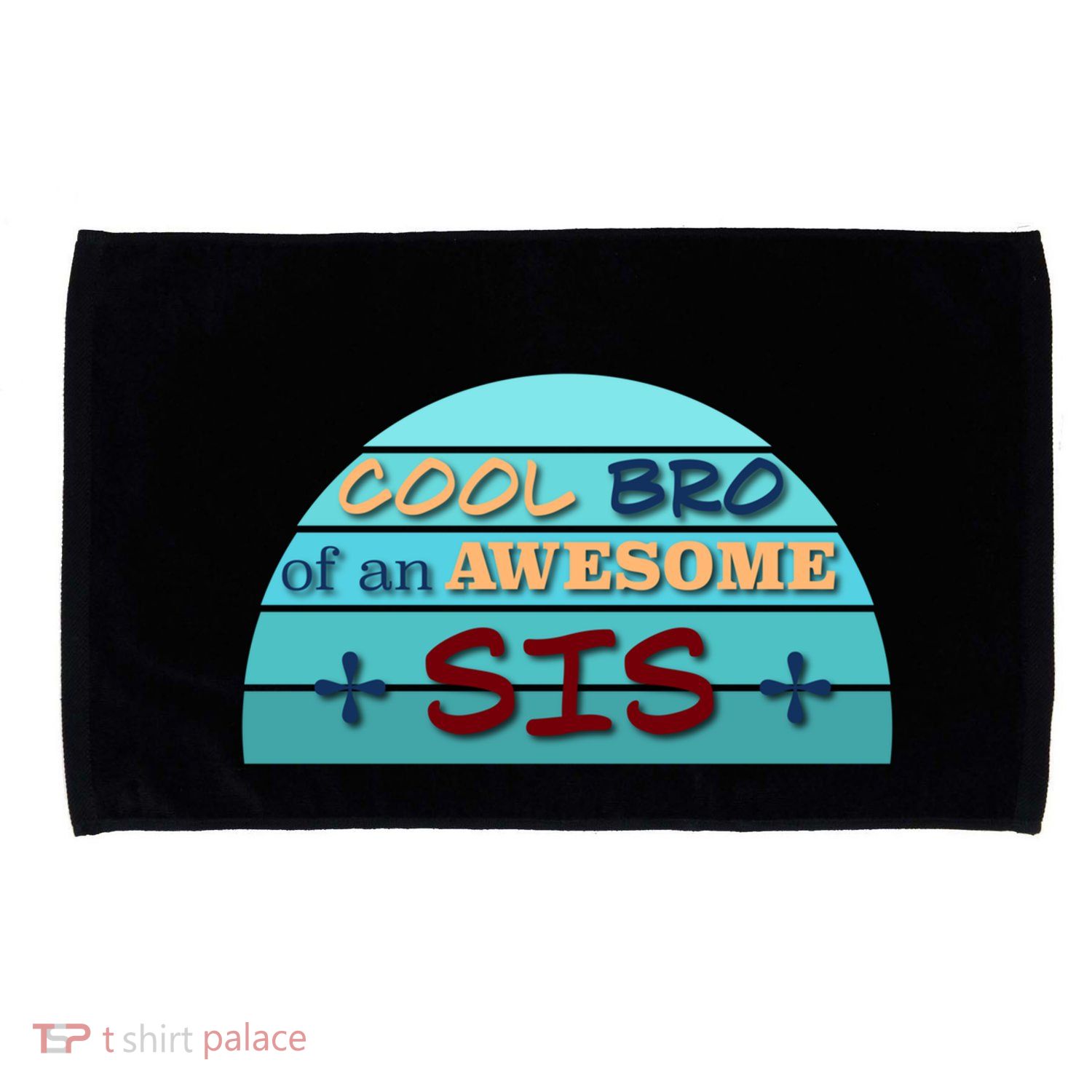 Cool Bro Of An Awesome Sis Gift Funny Text Graphic For Brother Gift Microfiber Hand Towel