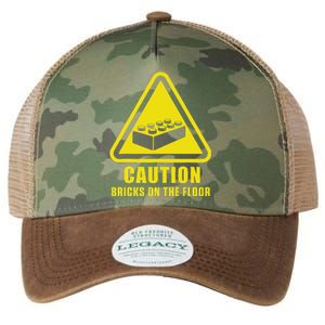 Caution Bricks On Floor Building Blocks Master Builder Legacy Tie Dye Trucker Hat