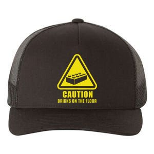 Caution Bricks On Floor Building Blocks Master Builder Yupoong Adult 5-Panel Trucker Hat