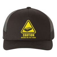 Caution Bricks On Floor Building Blocks Master Builder Yupoong Adult 5-Panel Trucker Hat