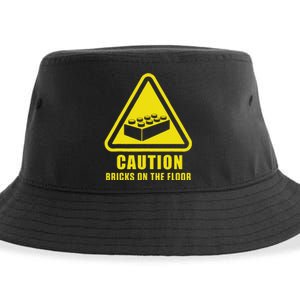 Caution Bricks On Floor Building Blocks Master Builder Sustainable Bucket Hat