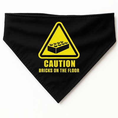 Caution Bricks On Floor Building Blocks Master Builder USA-Made Doggie Bandana
