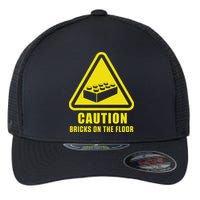Caution Bricks On Floor Building Blocks Master Builder Flexfit Unipanel Trucker Cap
