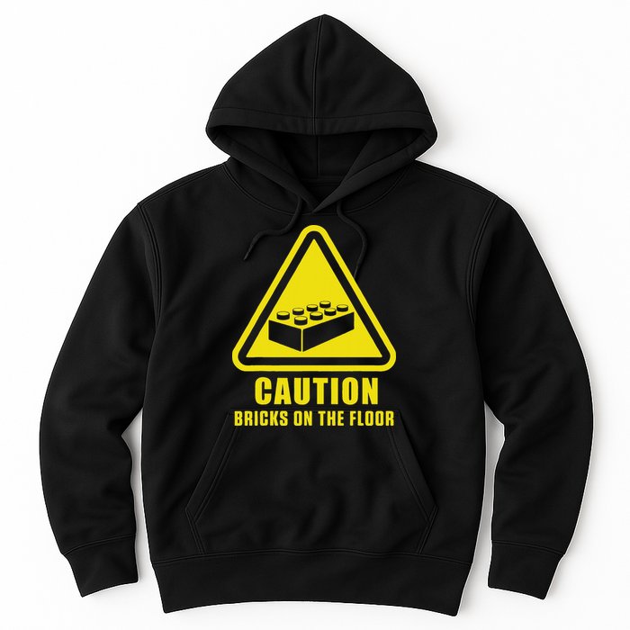 Caution Bricks On Floor Building Blocks Master Builder Hoodie