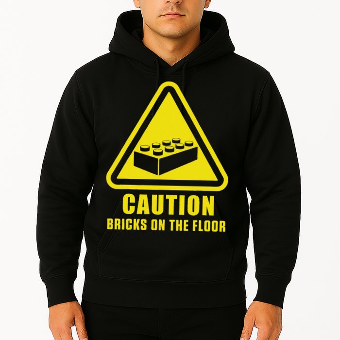 Caution Bricks On Floor Building Blocks Master Builder Hoodie