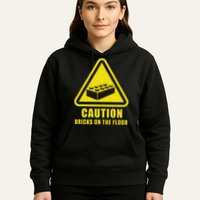 Caution Bricks On Floor Building Blocks Master Builder Hoodie
