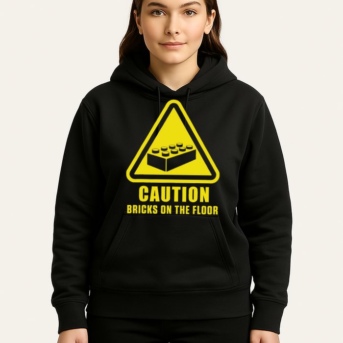 Caution Bricks On Floor Building Blocks Master Builder Hoodie