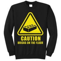 Caution Bricks On Floor Building Blocks Master Builder Sweatshirt