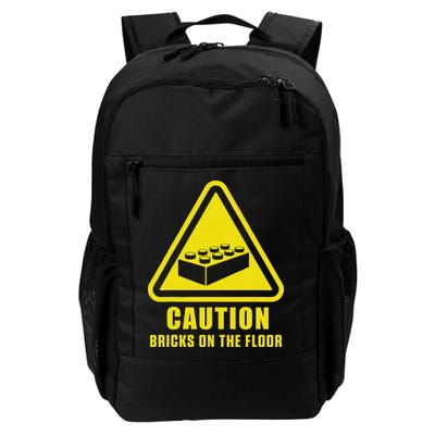 Caution Bricks On Floor Building Blocks Master Builder Daily Commute Backpack