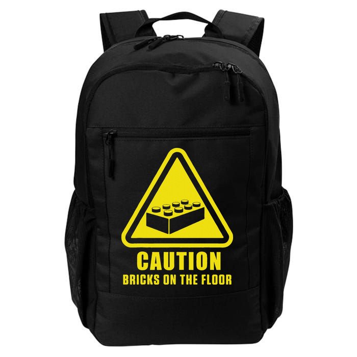 Caution Bricks On Floor Building Blocks Master Builder Backpack