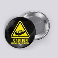 Caution Bricks On Floor Building Blocks Master Builder Button