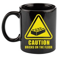 Caution Bricks On Floor Building Blocks Master Builder 11oz C Handle Ceramic Mug