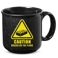 Caution Bricks On Floor Building Blocks Master Builder 15oz Campfire Ceramic Mug