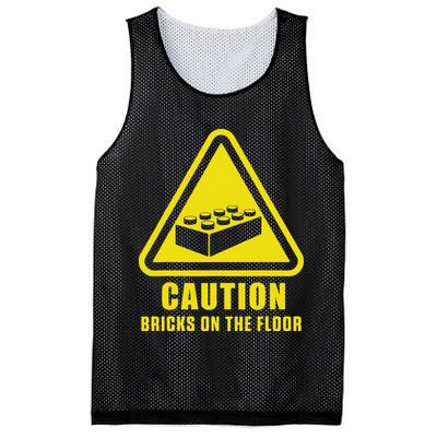 Caution Bricks On Floor Building Blocks Master Builder Mesh Reversible Basketball Jersey Tank