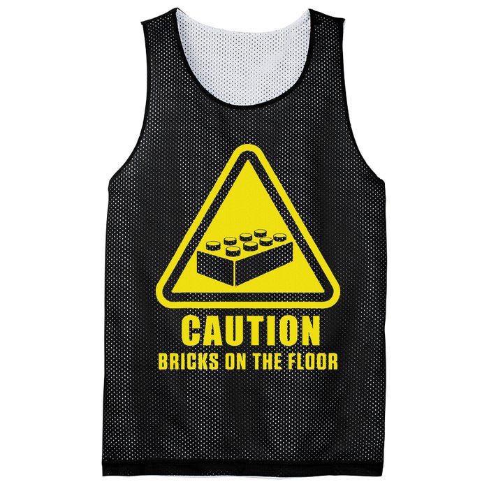 Caution Bricks On Floor Building Blocks Master Builder Mesh Reversible Basketball Jersey Tank