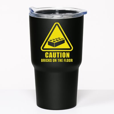 Caution Bricks On Floor Building Blocks Master Builder Tumbler