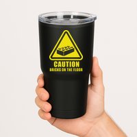 Caution Bricks On Floor Building Blocks Master Builder Tumbler