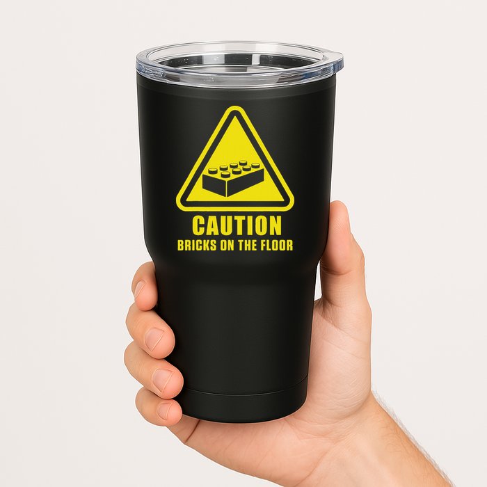 Caution Bricks On Floor Building Blocks Master Builder Tumbler