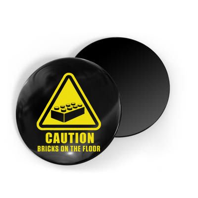 Caution Bricks On Floor Building Blocks Master Builder Magnet