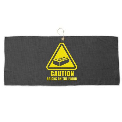 Caution Bricks On Floor Building Blocks Master Builder Large Microfiber Waffle Golf Towel