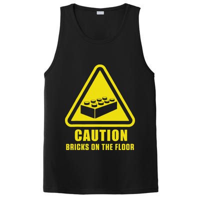 Caution Bricks On Floor Building Blocks Master Builder PosiCharge Competitor Tank