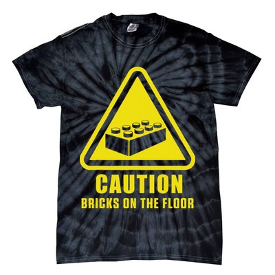Caution Bricks On Floor Building Blocks Master Builder Tie-Dye T-Shirt