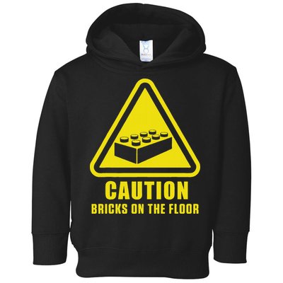 Caution Bricks On Floor Building Blocks Master Builder Toddler Hoodie