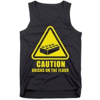 Caution Bricks On Floor Building Blocks Master Builder Tank Top