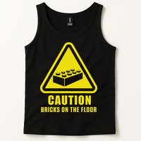 Caution Bricks On Floor Building Blocks Master Builder Tank Top