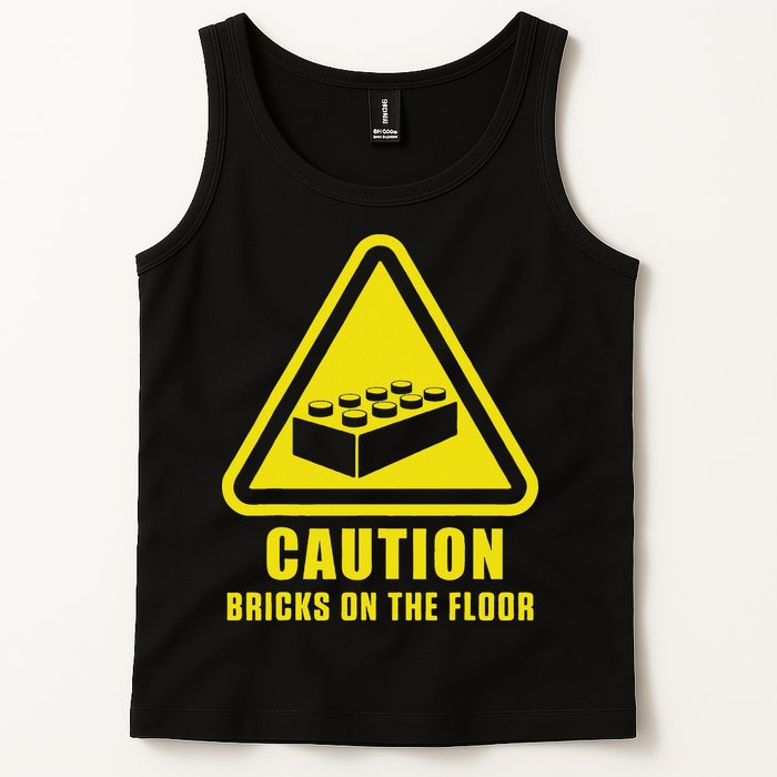 Caution Bricks On Floor Building Blocks Master Builder Tank Top
