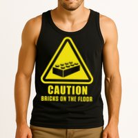 Caution Bricks On Floor Building Blocks Master Builder Tank Top