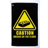 Caution Bricks On Floor Building Blocks Master Builder Golf Towel