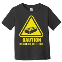 Caution Bricks On Floor Building Blocks Master Builder Toddler T-Shirt