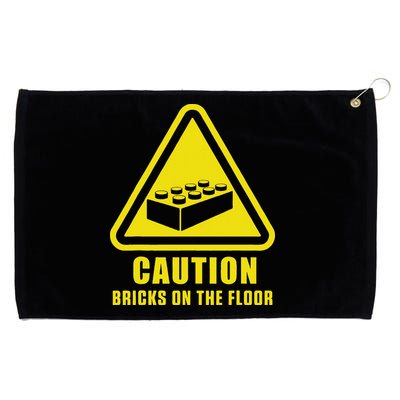 Caution Bricks On Floor Building Blocks Master Builder Grommeted Golf Towel