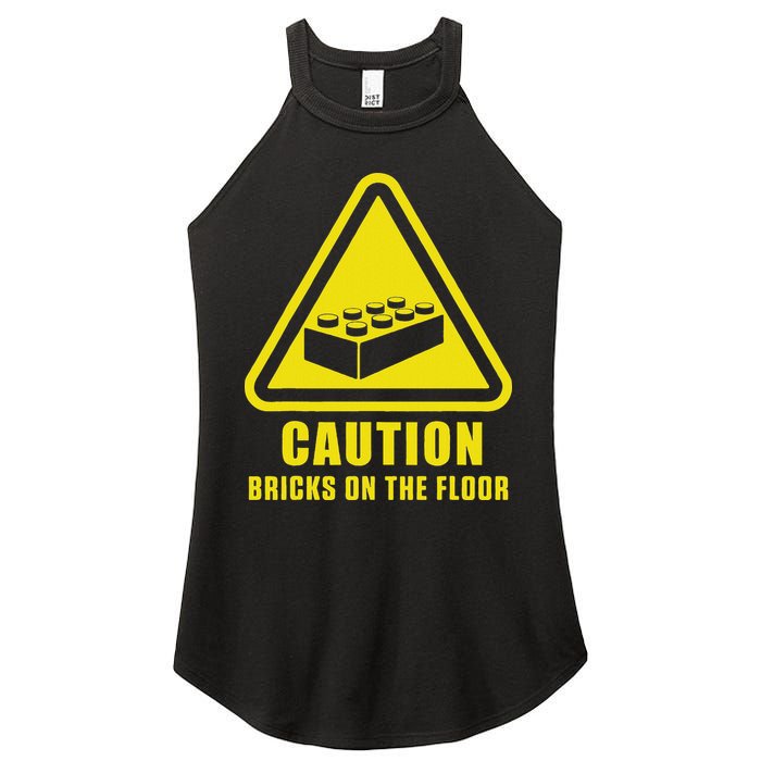 Caution Bricks On Floor Building Blocks Master Builder Women's Perfect Tri Rocker Tank