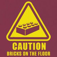 Caution Bricks On Floor Building Blocks Master Builder 16oz Travel Tumbler
