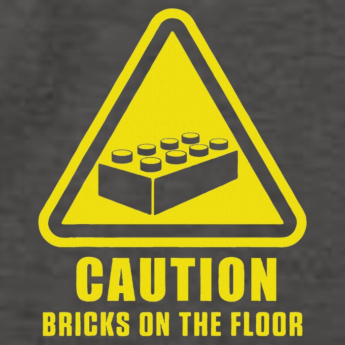 Caution Bricks On Floor Building Blocks Master Builder Vector Backpack