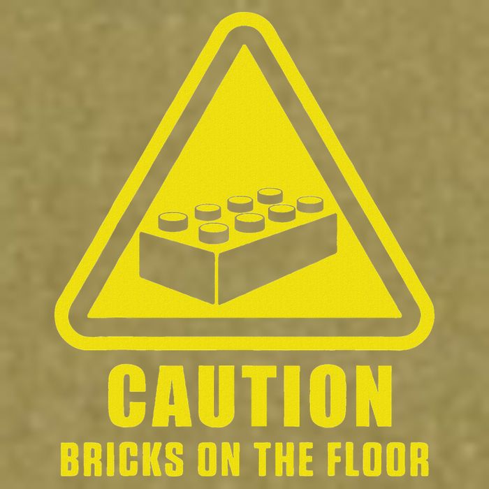 Caution Bricks On Floor Building Blocks Master Builder Garment-Dyed Women's Muscle Tee