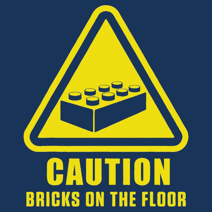 Caution Bricks On Floor Building Blocks Master Builder Infant Baby Jersey Bodysuit