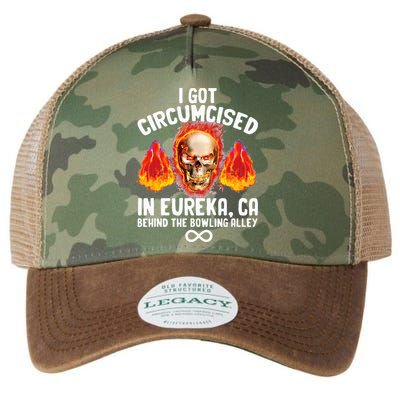Circumcised Bowling Oddly Specific Humor Weird Funny Meme Legacy Tie Dye Trucker Hat