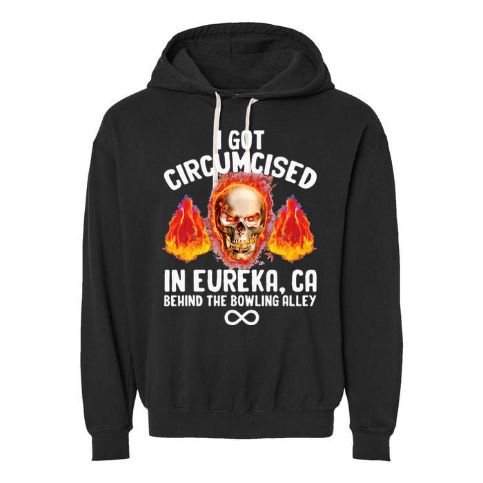 Circumcised Bowling Oddly Specific Humor Weird Funny Meme Garment-Dyed Fleece Hoodie