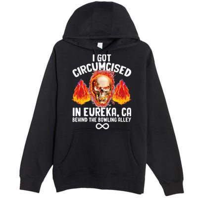 Circumcised Bowling Oddly Specific Humor Weird Funny Meme Premium Pullover Hoodie